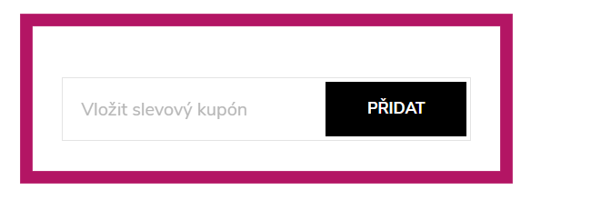 Vložení slevového kódu na Chladnézbraně.eu