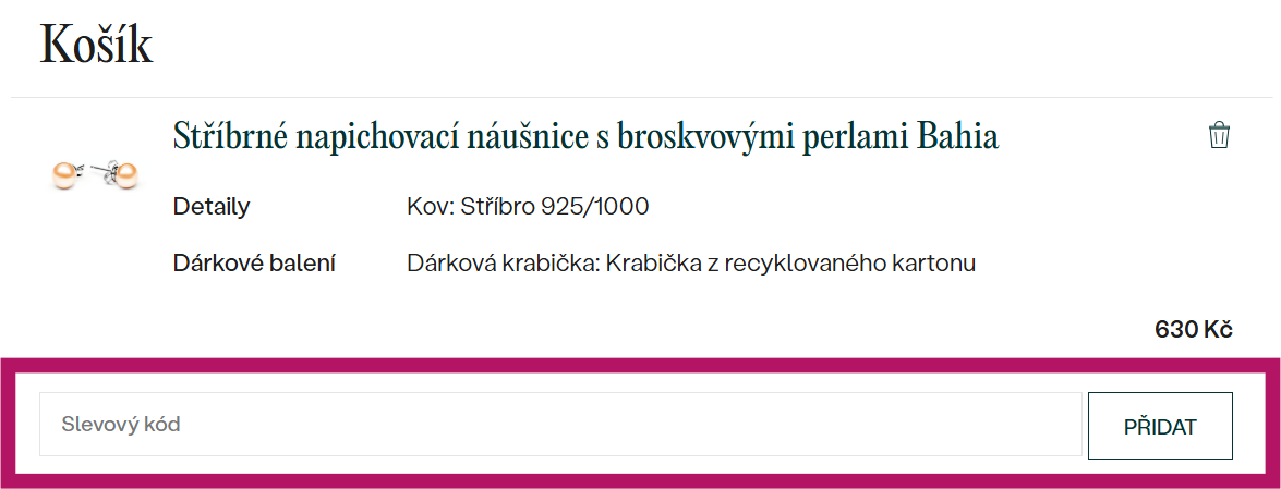 Použití slevového kódu na Eppi.cz