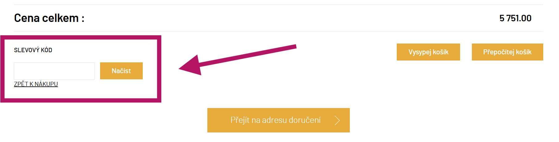 Použití slevového kódu na AMK-decor.cz